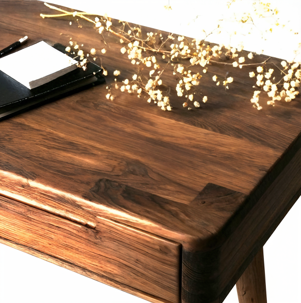Escritorio De Madera 100% Maciza De Roble Ref: Maciza74