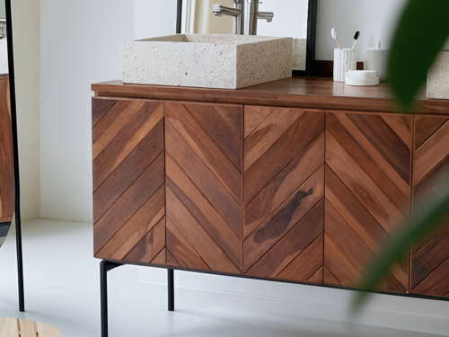 mueble baño Maciza Madera Nogal Coffee Muebles