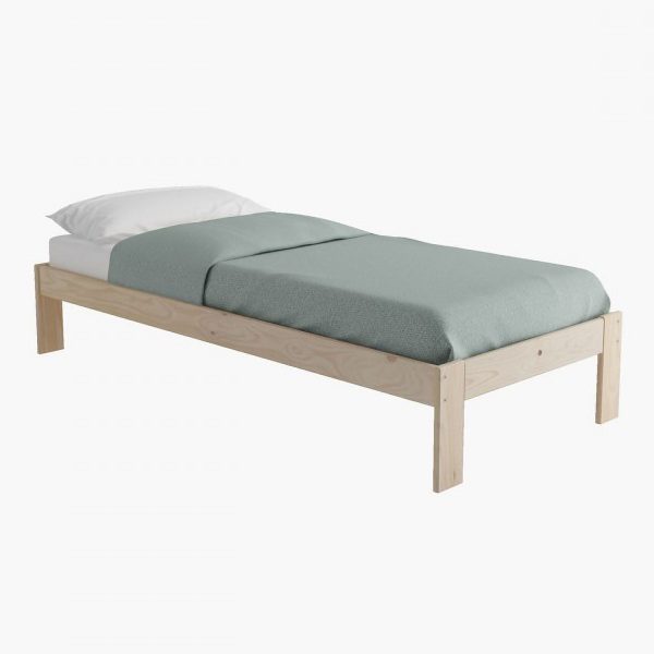 Bose_Pino2 Cama En Madera Natural Roble 100% Maciza Ref: Bose
