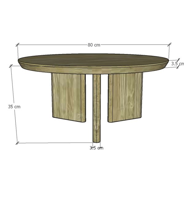 Mesa Centro Madera Maciza Roble Flormorado Nogal Coffee Muebles