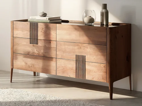 Mueble Aparador En Madera 100% Maciza De Roble Natural Ref: Espresso3