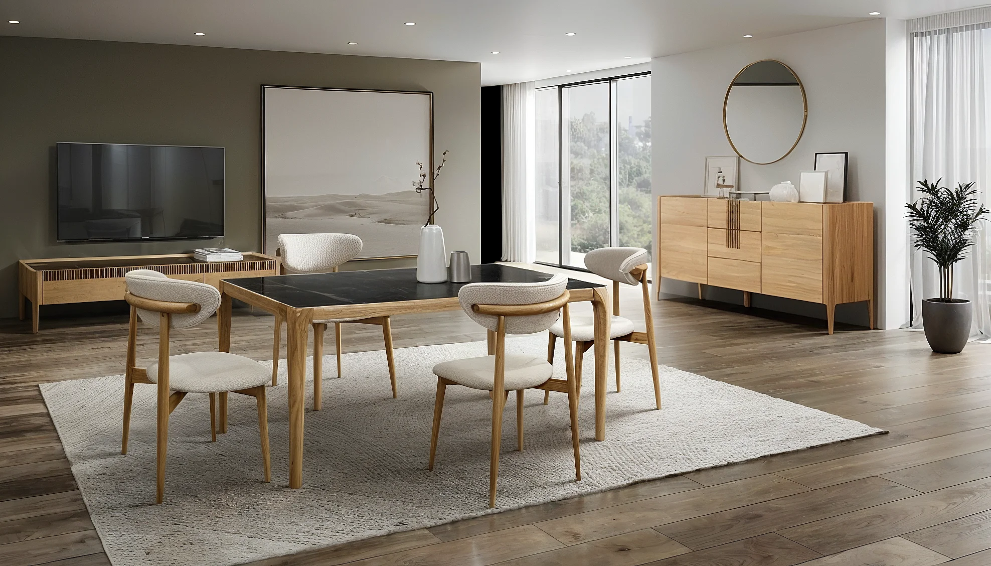EspressoC4 Mueble De Tv En Madera 100% Maciza De Roble Ref: Espresso7