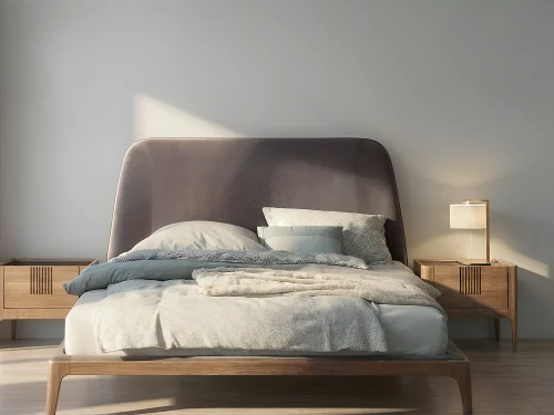 EspressoC6 Cama Queen con Cabecero Tapizado en Madera Maciza de Flormorado Ref: Espresso4