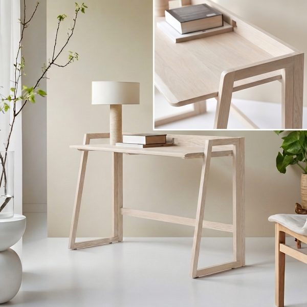 Escritorio Madera Maciza Transformable Plegable Muebles Coffee Flormorado Roble Nogal