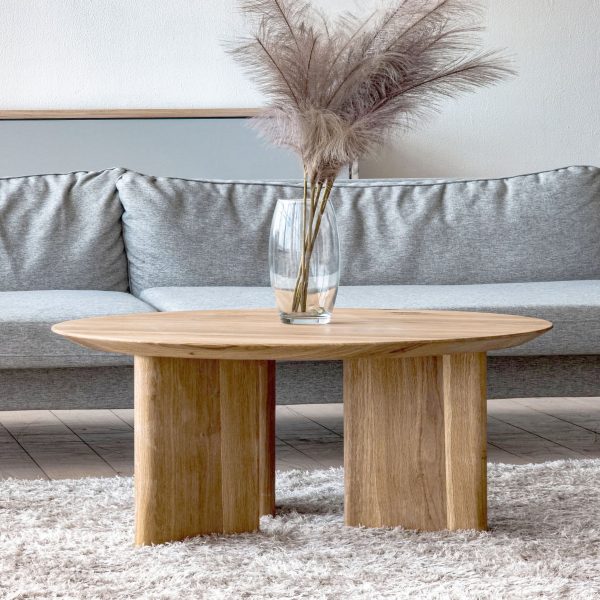 Mesa Centro Madera Maciza Roble Flormorado Nogal Coffee Muebles