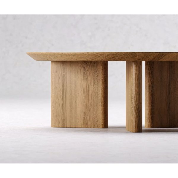 Mesa Centro Madera Maciza Roble Flormorado Nogal Coffee Muebles