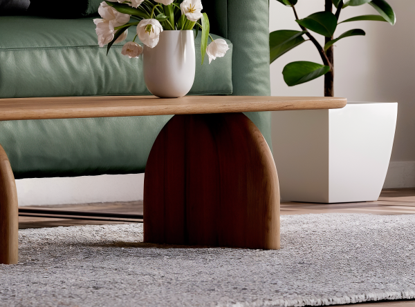 Maciza39Nogal3 Mesa Centro Madera Maciza Roble Flormorado Nogal Coffee Muebles