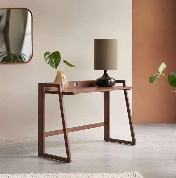 Escritorio Madera Maciza Transformable Plegable Muebles Coffee Flormorado Roble Nogal