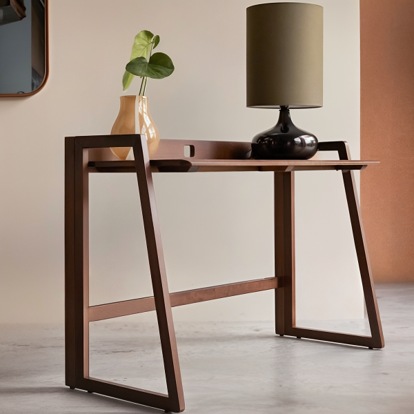 Escritorio Madera Maciza Transformable Plegable Muebles Coffee Flormorado Roble Nogal