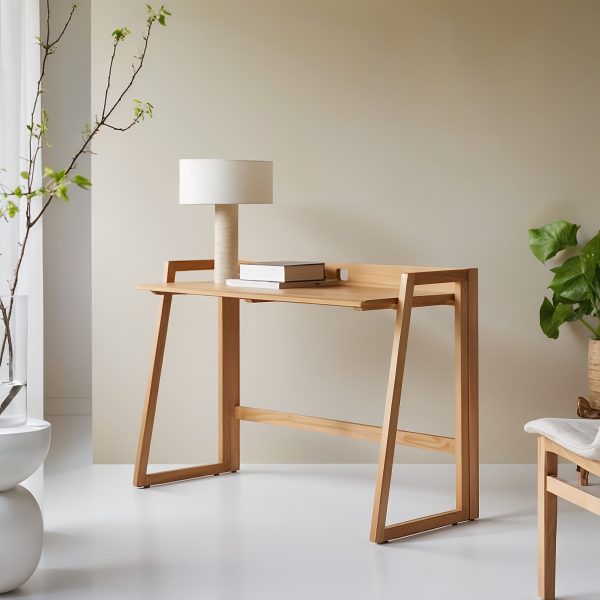 Escritorio Madera Maciza Transformable Plegable Muebles Coffee Flormorado Roble Nogal