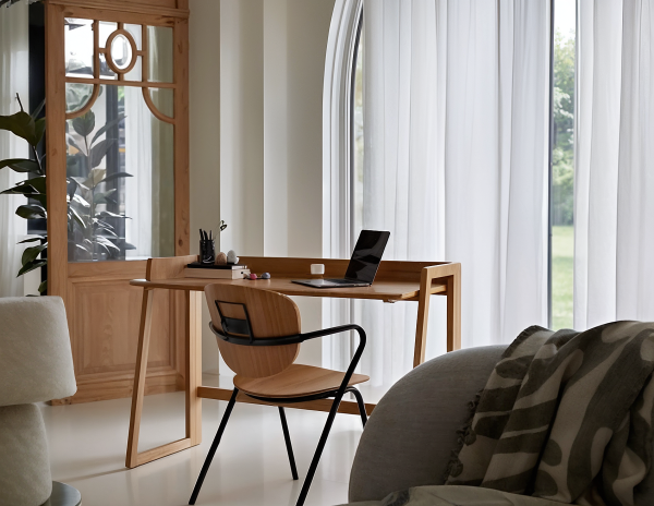 Escritorio Madera Maciza Transformable Plegable Muebles Coffee Flormorado Roble Nogal