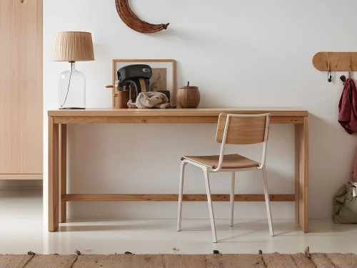 Escritorio De Madera 100% Maciza De Roble Ref: Maciza75