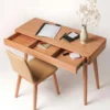 Escritorio De Madera 100% Maciza De Roble Ref: Maciza74
