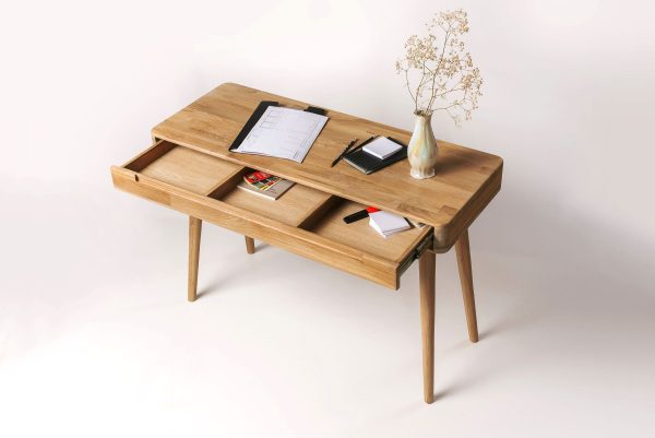 Escritorio De Madera 100% Maciza De Roble Ref: Maciza74