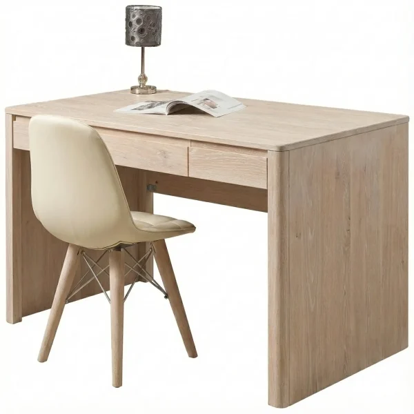 Escritorio De Madera 100% Maciza De Roble Ref: Maciza78