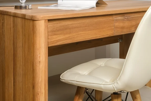 Escritorio De Madera 100% Maciza De Roble Ref: Maciza78