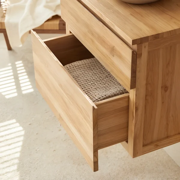 Mueble De Baño En Madera 100% Maciza Roble Ref: WC2