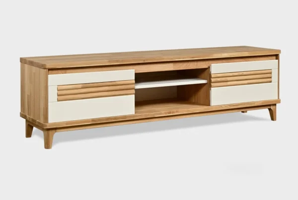 Mueble de Tv en Madera 100% Maciza de Roble Ref: Cappuccino5