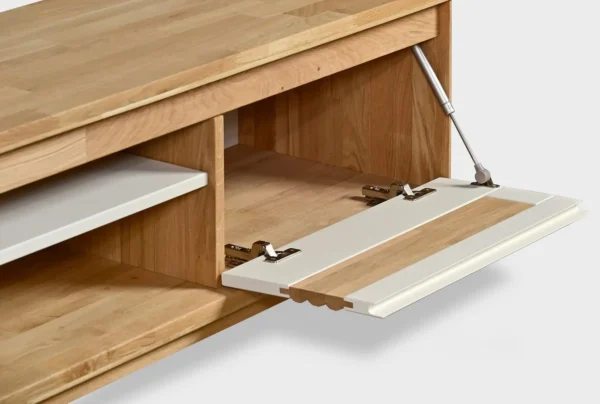 Mueble de Tv en Madera 100% Maciza de Roble Ref: Cappuccino5