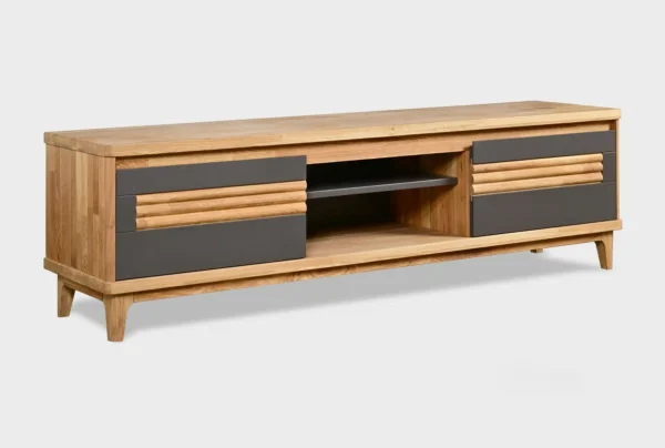 Mueble de Tv en Madera 100% Maciza de Roble Ref: Cappuccino5