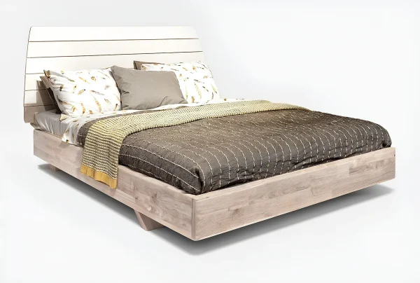 Cama Doble con Cabecero en Madera Maciza de Flormorado Ref: Capuchino2