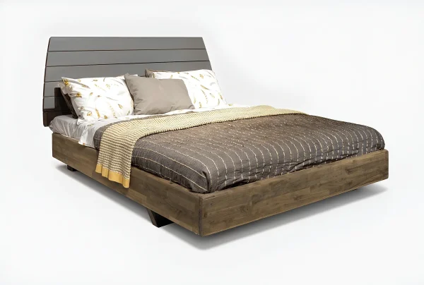 Cama Doble con Cabecero en Madera Maciza de Flormorado Ref: Capuchino2