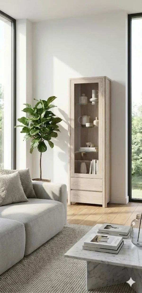 Mueble Vajillero - Vitrina Maciza203 elaborado Madera 100% Solida