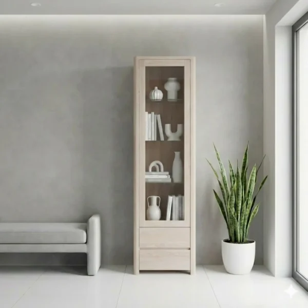 Mueble Vajillero - Vitrina Maciza203 elaborado Madera 100% Solida