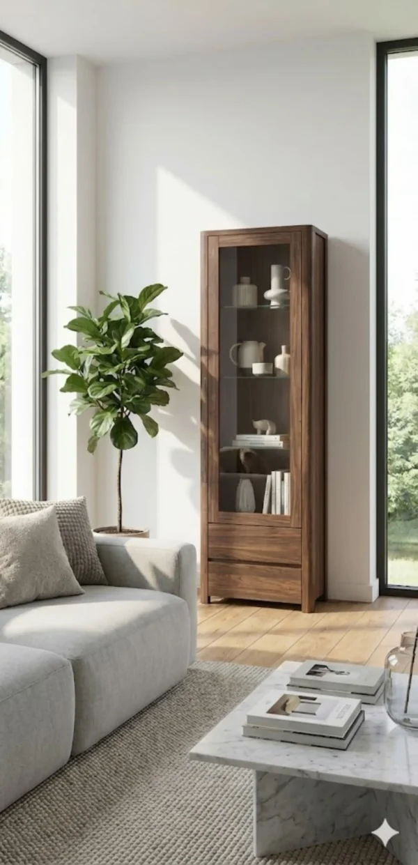 Mueble Vajillero - Vitrina Maciza203 elaborado Madera 100% Solida