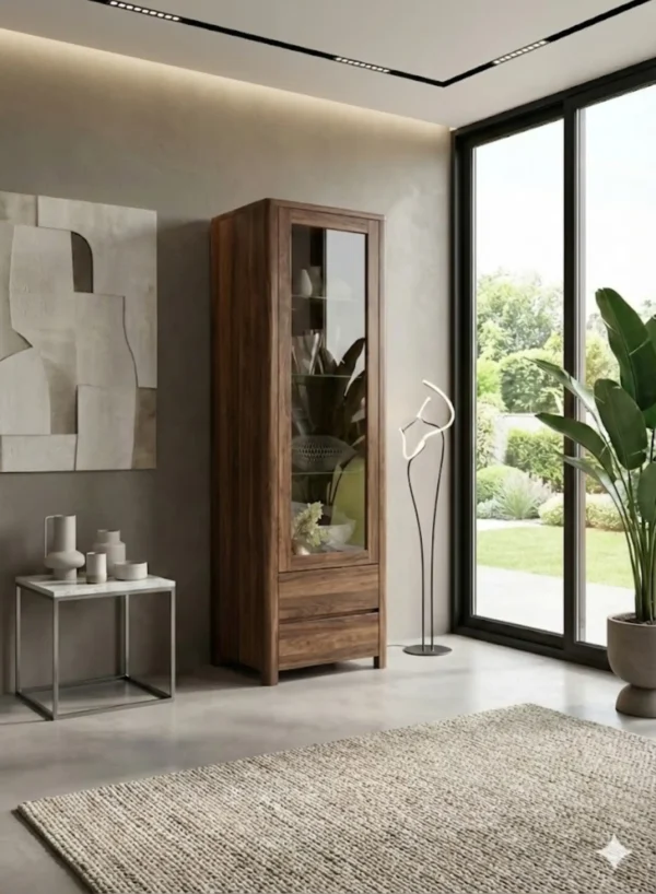 Mueble Vajillero - Vitrina Maciza203 elaborado Madera 100% Solida