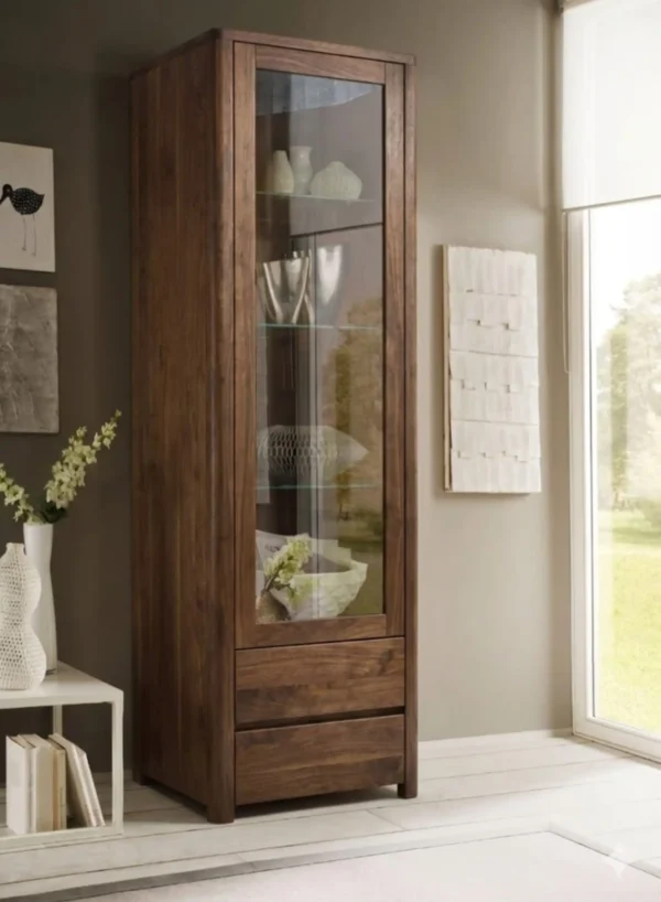 Mueble Vajillero - Vitrina Maciza203 elaborado Madera 100% Solida