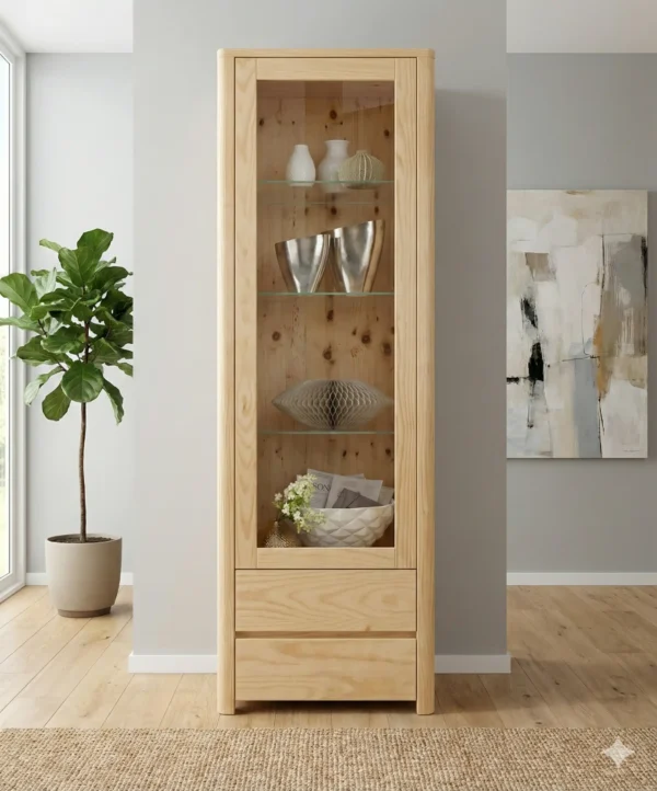 Mueble Vajillero - Vitrina Maciza203 elaborado Madera 100% Solida