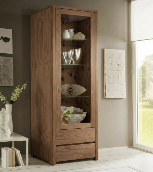 Mueble Vajillero - Vitrina Maciza203 elaborado Madera 100% Solida