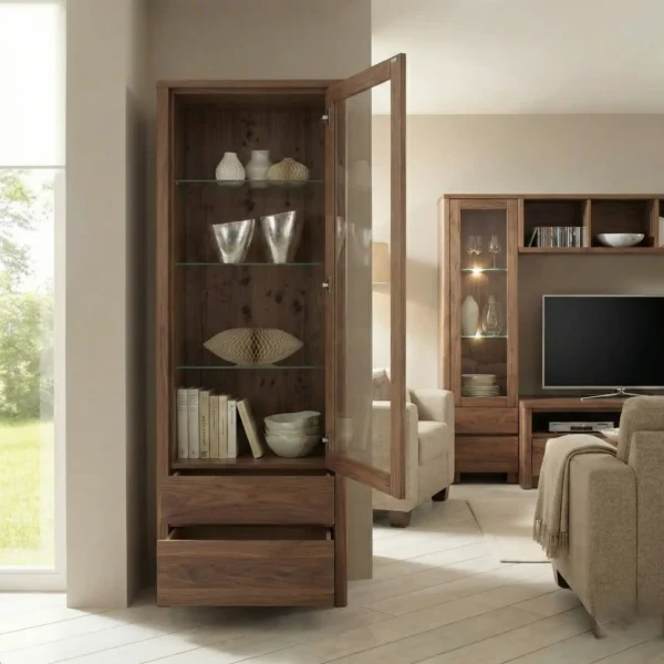 Mueble Vajillero - Vitrina Maciza203 elaborado Madera 100% Solida