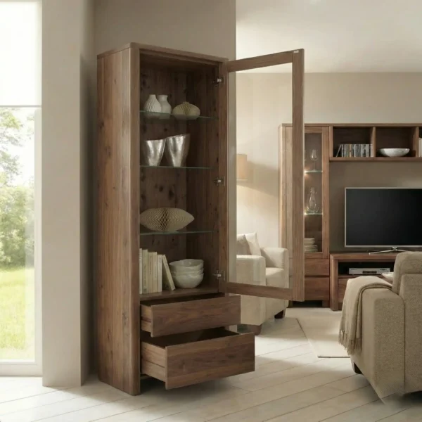 Mueble Vajillero - Vitrina Maciza203 elaborado Madera 100% Solida