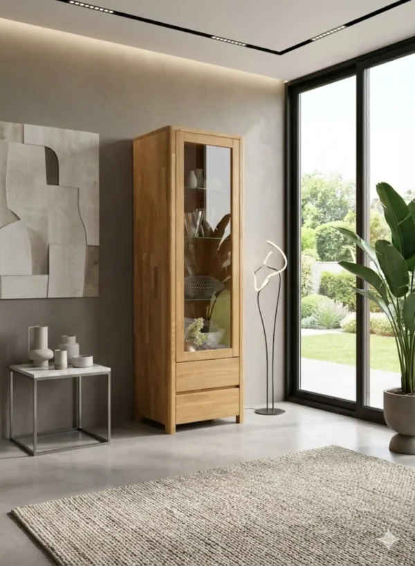 Mueble Vajillero - Vitrina Maciza203 elaborado Madera 100% Solida