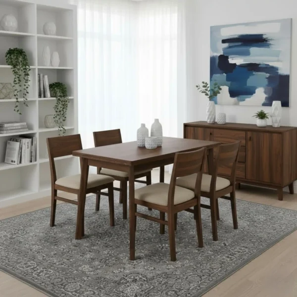 Maciza22_Nogal4 Mesa Comedor Extencible Ref: Maciza22 En Madera 100% Maciza de Roble