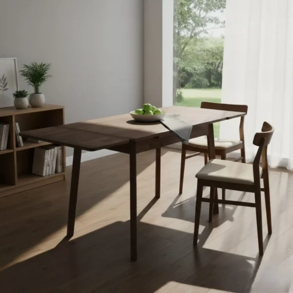 Maciza22_Nogal5 Mesa Comedor Extencible Ref: Maciza22 En Madera 100% Maciza de Roble