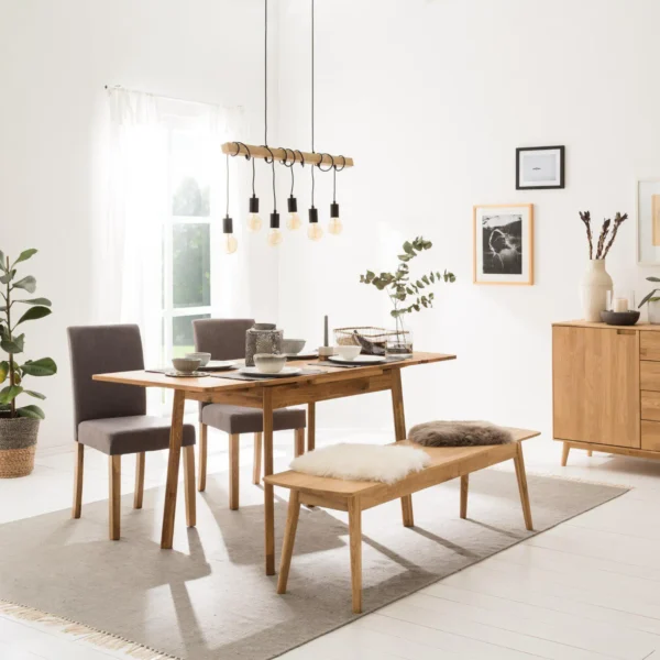 Maciza22_Roble1 Mesa Comedor Extencible Ref: Maciza22 En Madera 100% Maciza de Roble