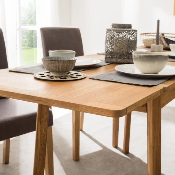 Maciza22_Roble3 Mesa Comedor Extencible Ref: Maciza22 En Madera 100% Maciza de Roble