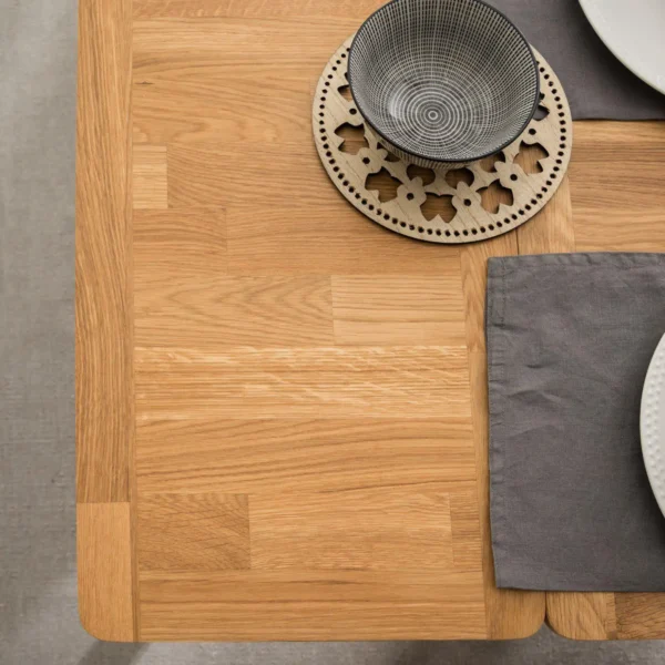 Maciza22_Roble6 Mesa Comedor Extencible Ref: Maciza22 En Madera 100% Maciza de Roble