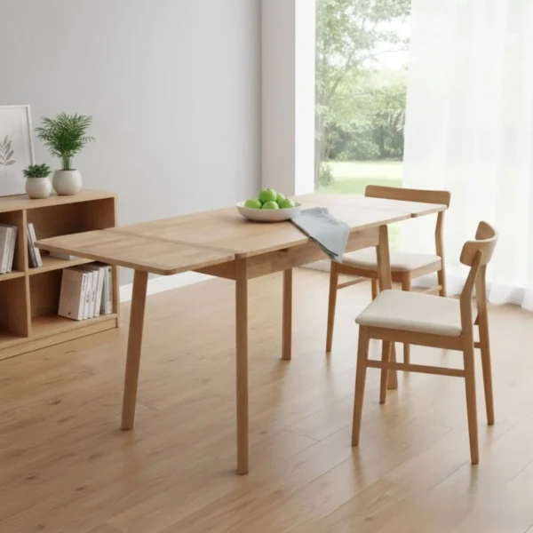 Maciza22_Roble8 Mesa Comedor Extencible Ref: Maciza22 En Madera 100% Maciza de Roble