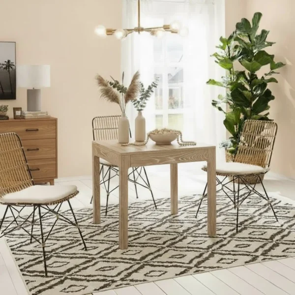 Maciza24_Flor2 Mesa De Comedor Ref: Maciza24 Elaborada En Madera 100% Maciza De Roble