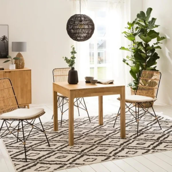 Maciza24_Roble4 Mesa De Comedor Ref: Maciza24 Elaborada En Madera 100% Maciza De Roble