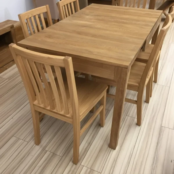 Maciza24_Roble8 Mesa De Comedor Ref: Maciza24 Elaborada En Madera 100% Maciza De Roble