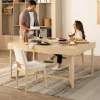 Maciza79_Flormorado2 Escritorio Convertible En Mesa De Comedor En Madera 100% Maciza De Roble