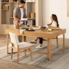 Maciza79_Roble2 Escritorio Convertible En Mesa De Comedor En Madera 100% Maciza De Roble