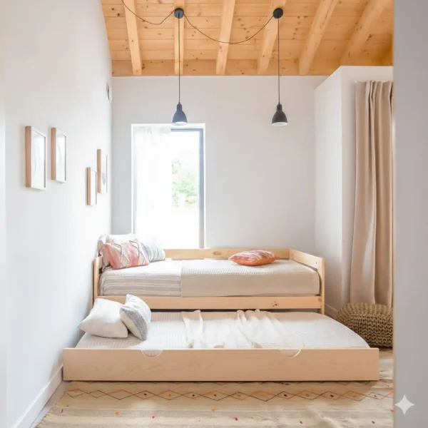 Nido Auxiliar En Madera Natural Roble 100% Maciza