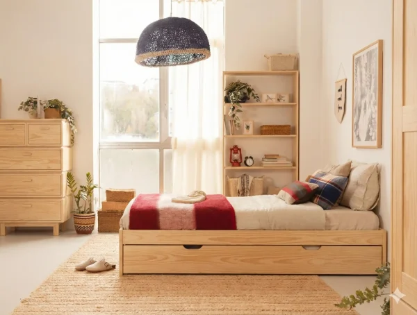 Nido Auxiliar En Madera Natural Roble 100% Maciza