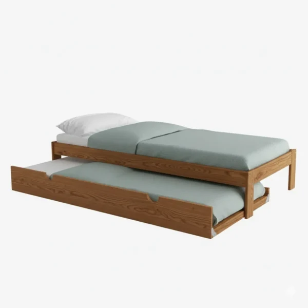 Nido Auxiliar En Madera Natural Roble 100% Maciza